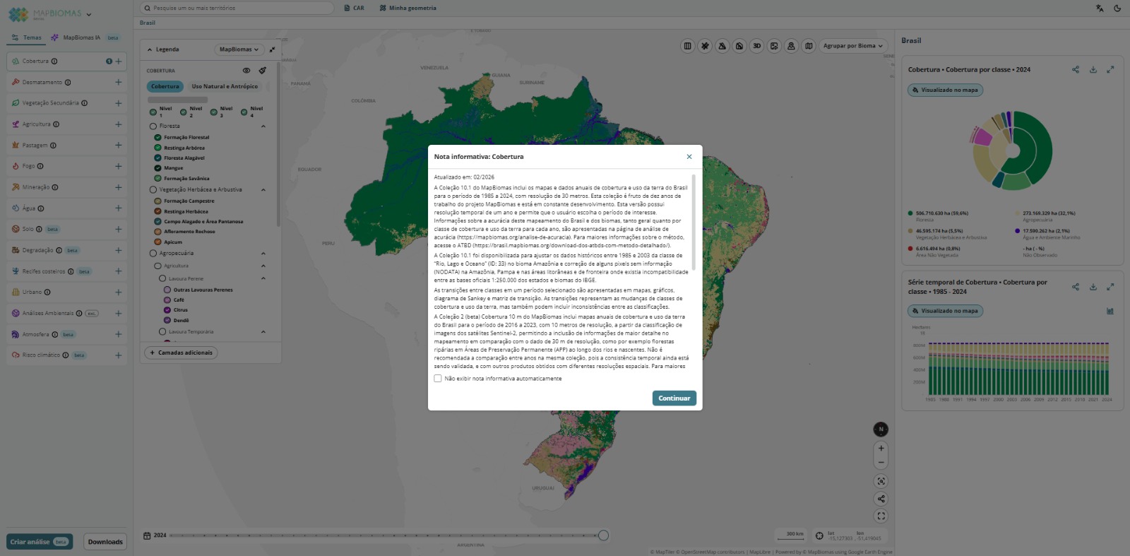 MapBiomas publica Coleção 10.1 de mapas anuais de cobertura e uso da terra no Brasil